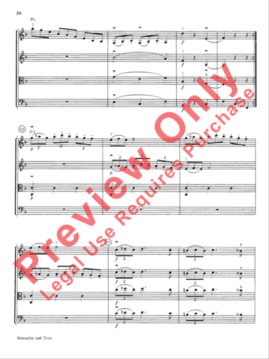 Mozart String Quartets String Quartet scores gallery preview page 25