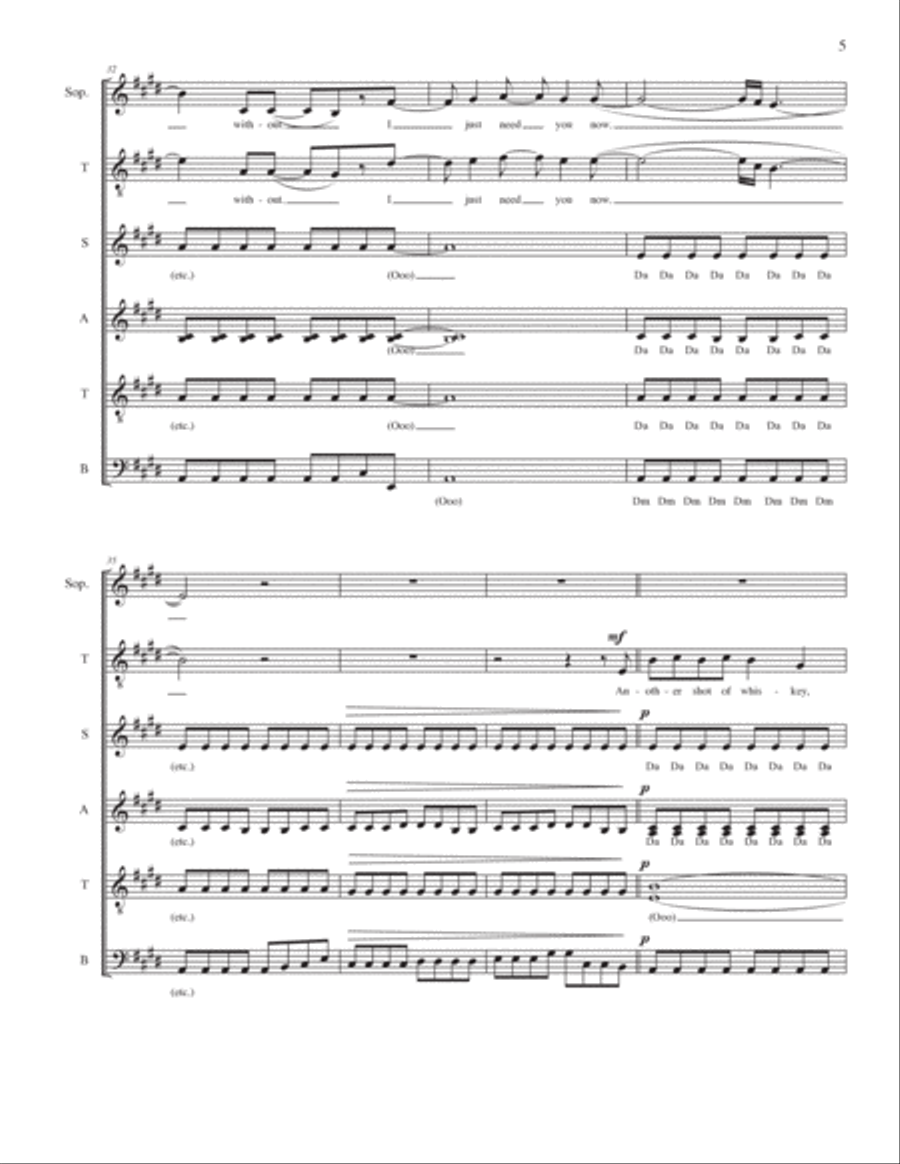 Need You Now 4-Part scores gallery preview page 6