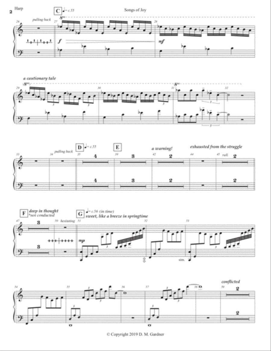 Songs of Joy (INSTRUMENTAL PARTS ONLY) Large Ensemble scores gallery preview page 5
