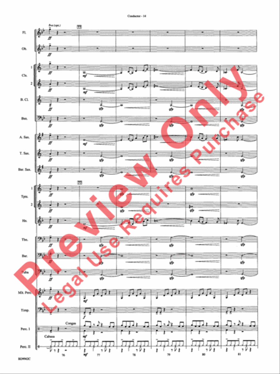 Rites of Tamburo Concert Band scores gallery preview page 17