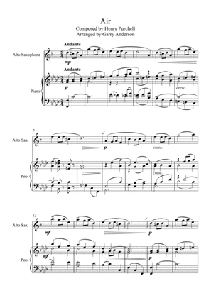 Air - Alto Saxophone Solo with Piano Accompaniment
