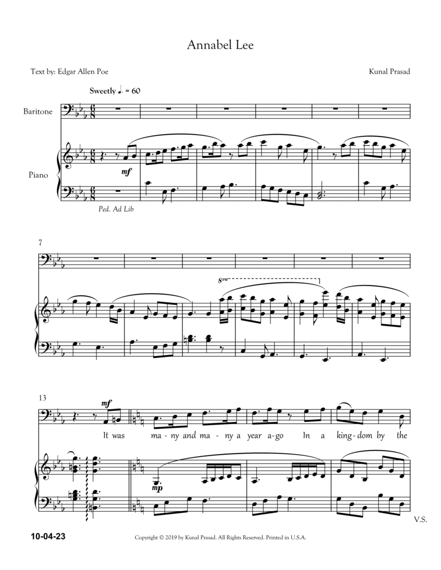Annabel Lee Annabel Lee Voice scores gallery preview page 1