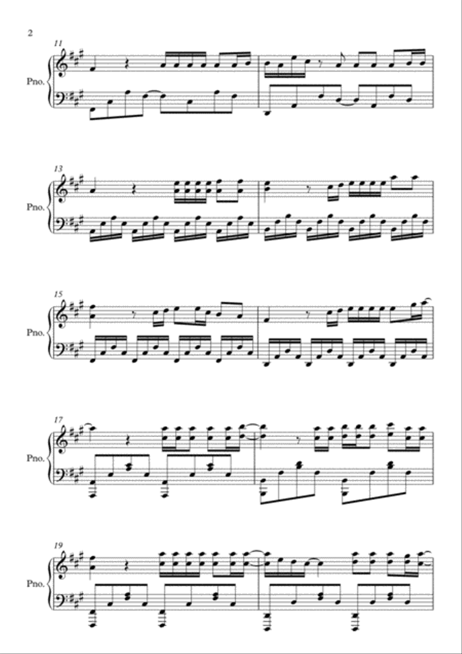 Halo Piano Solo scores gallery preview page 2