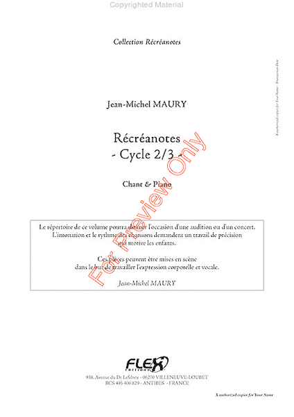 Recreanotes - Cycle 2/3 - Children's Choir & Piano image number null