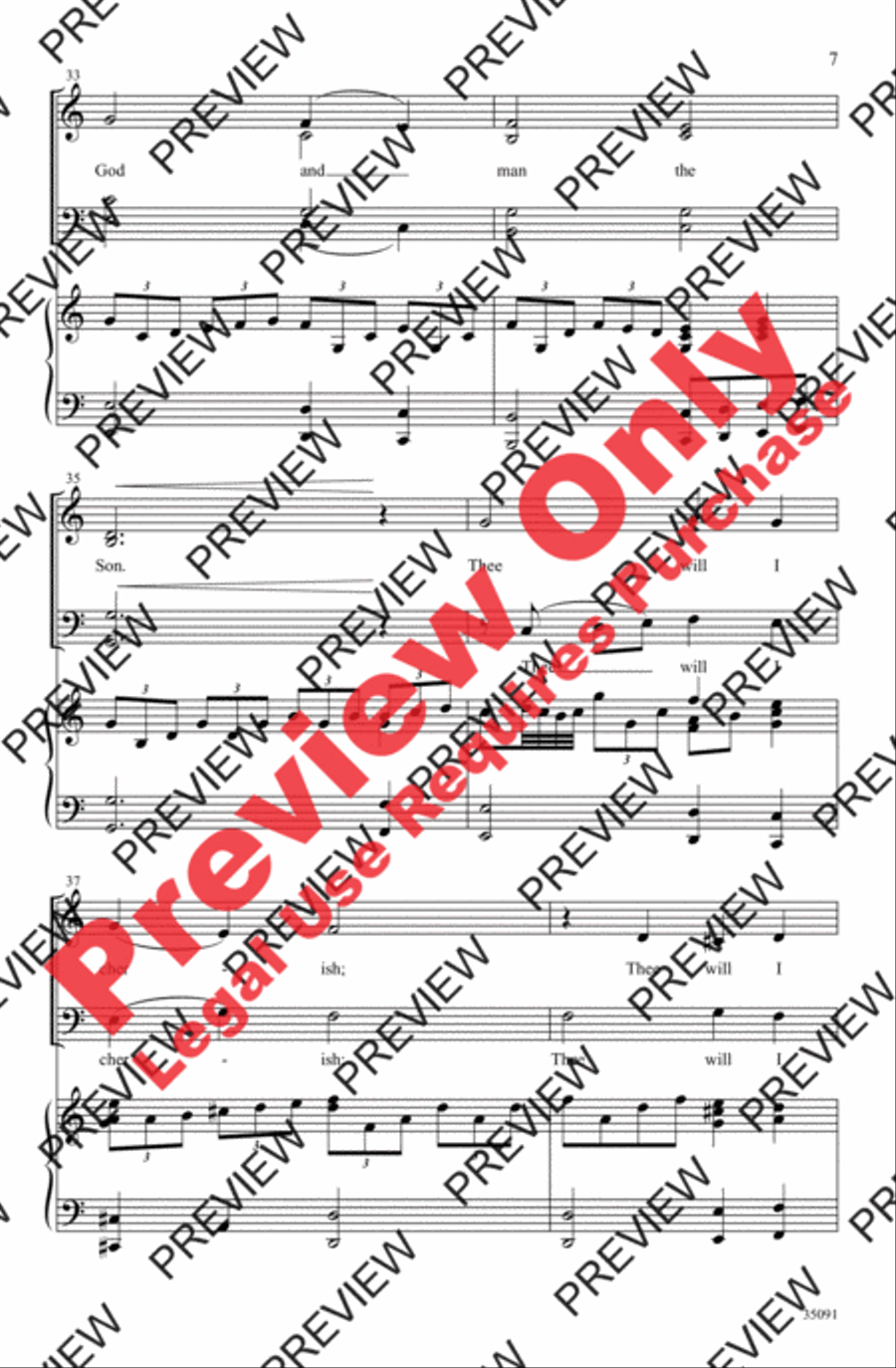Christ, We Do All Adore Thee 4-Part scores gallery preview page 7