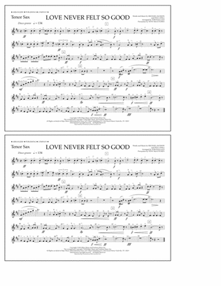 Love Never Felt So Good - Tenor Sax