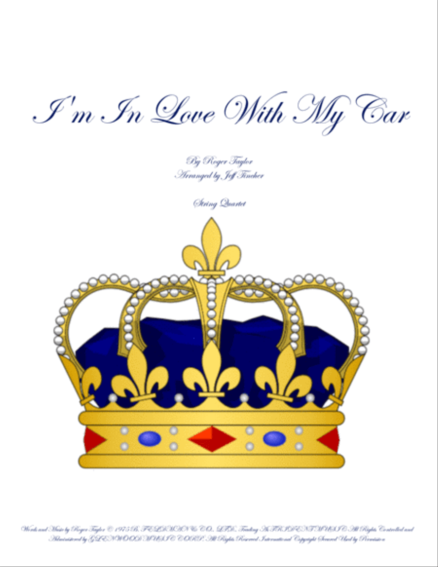 I'm In Love With My Car I'm In Love With My Car String Quartet scores gallery preview page 1