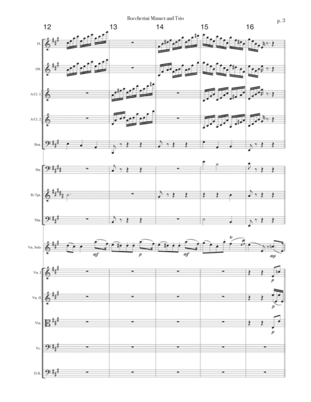Boccherini Minuet and Trio - arr. for Violin Soloist and Chamber Orchestra