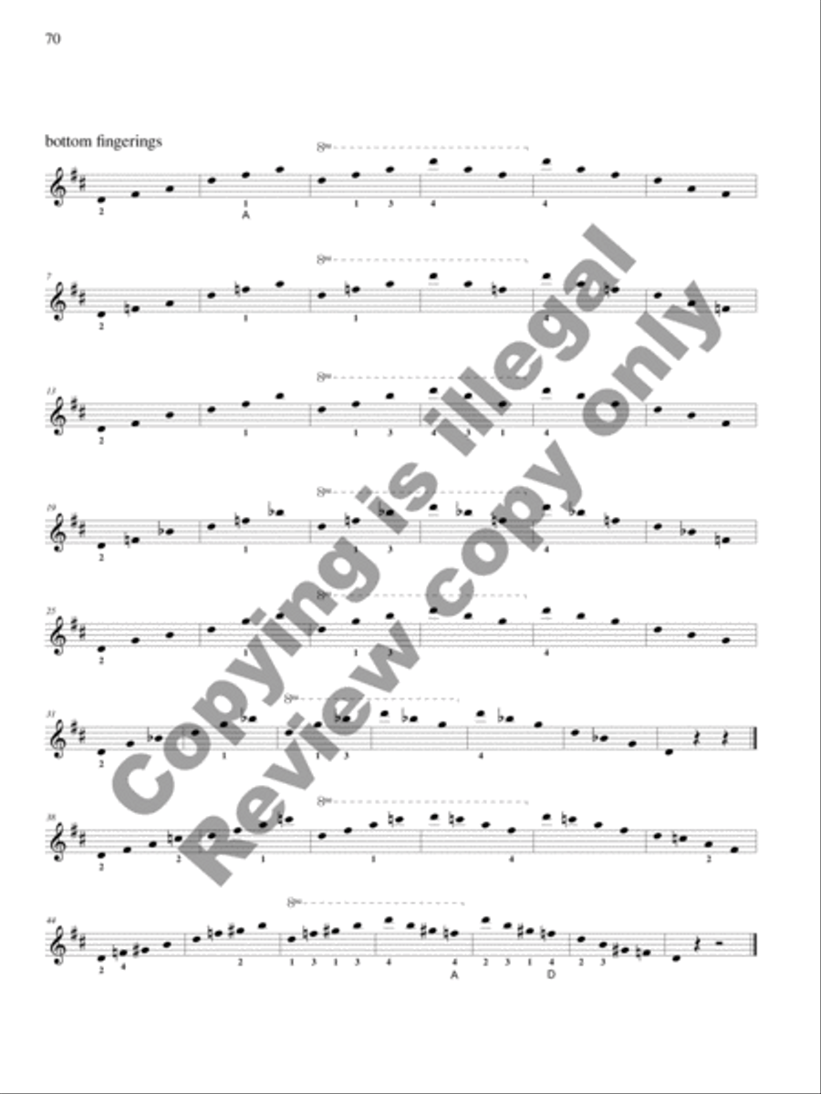 Scales and Arpeggios with Shifting Practice: Violin Violin scores gallery preview page 19