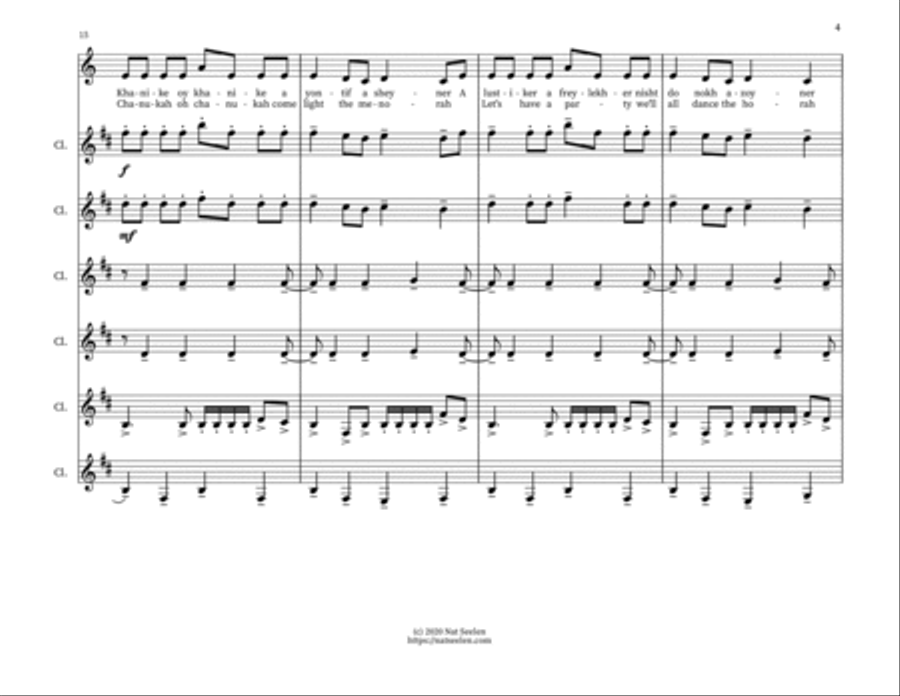 Chanukah, Oy Chanukah Chanukah, Oy Chanukah Small Ensemble scores gallery preview page 4