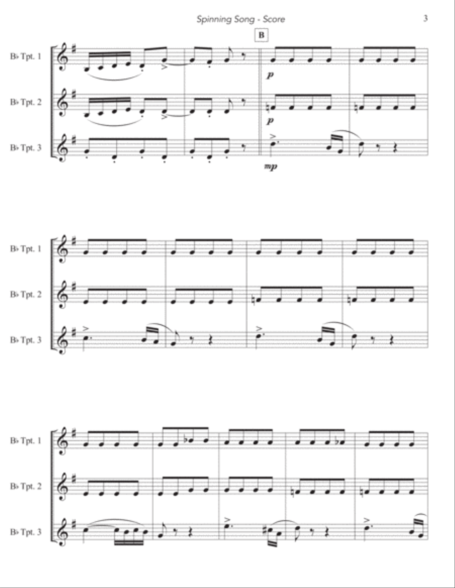 Spinning Song Brass Ensemble scores gallery preview page 4