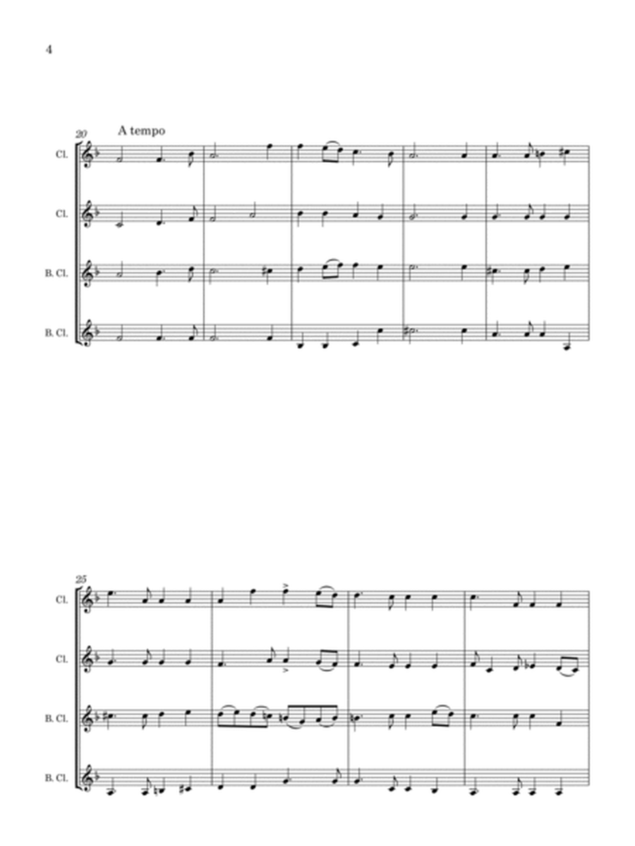 Sleep, Holy Babe (arr. for Clarinet Quartet) image number null