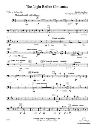 The Night Before Christmas: (wp) B-flat Tuba B.C.