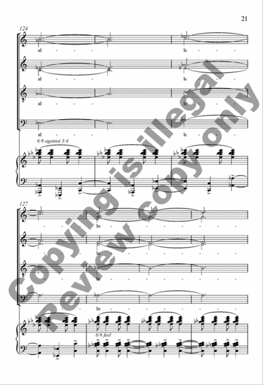 An Alleluia Flourish Divisi scores gallery preview page 21