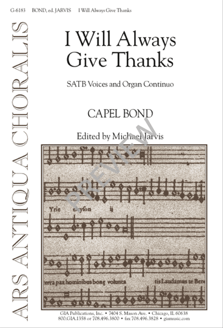 I Will Always Give Thanks 4-Part scores gallery preview page 1
