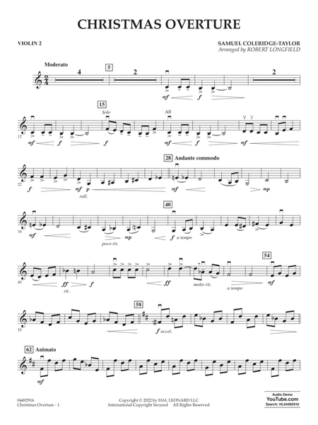 Christmas Overture (arr. Robert Longfield) - Violin 2