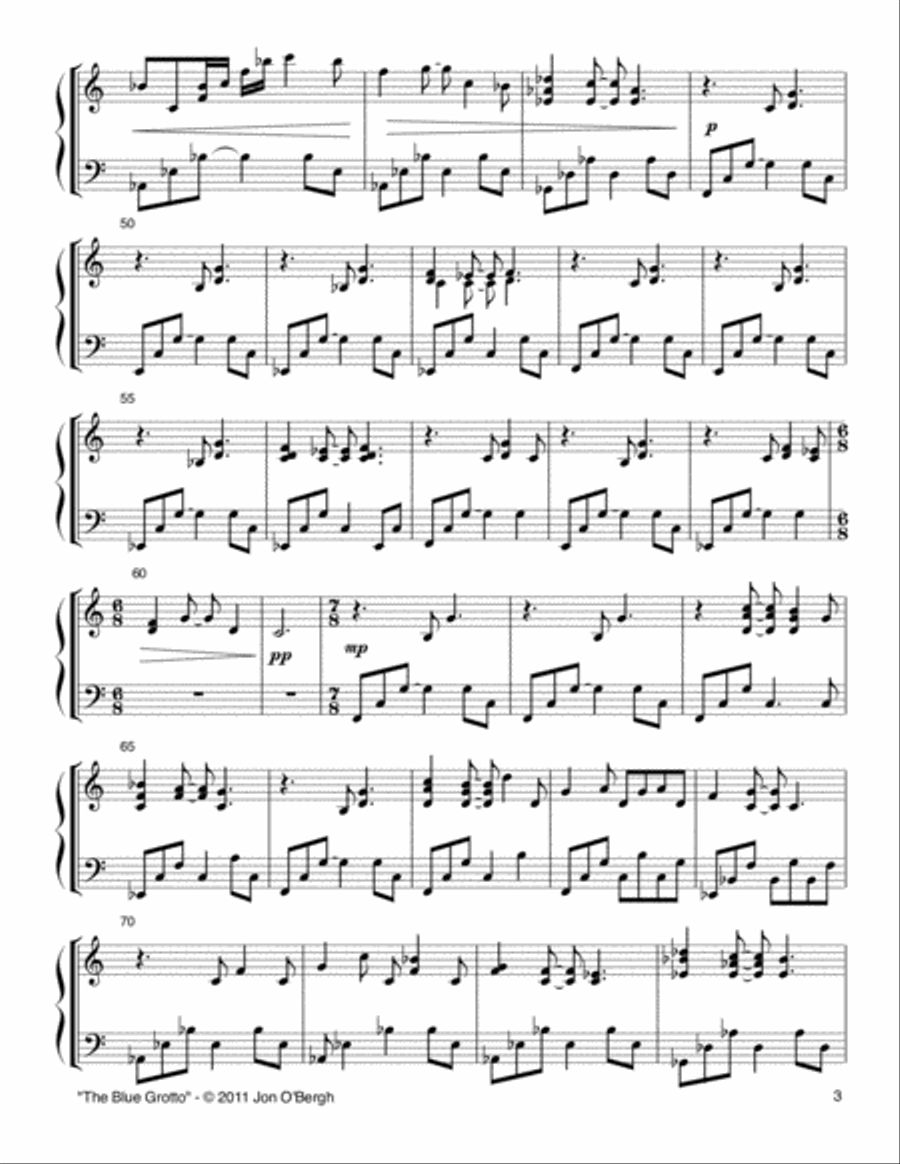 The Blue Grotto The Blue Grotto Piano Solo scores gallery preview page 4