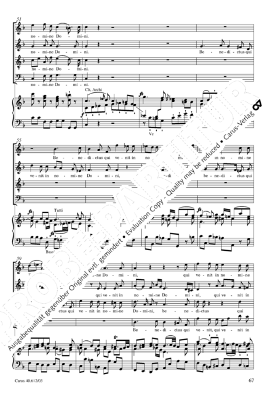 Harmoniemesse in B 4-Part scores gallery preview page 68