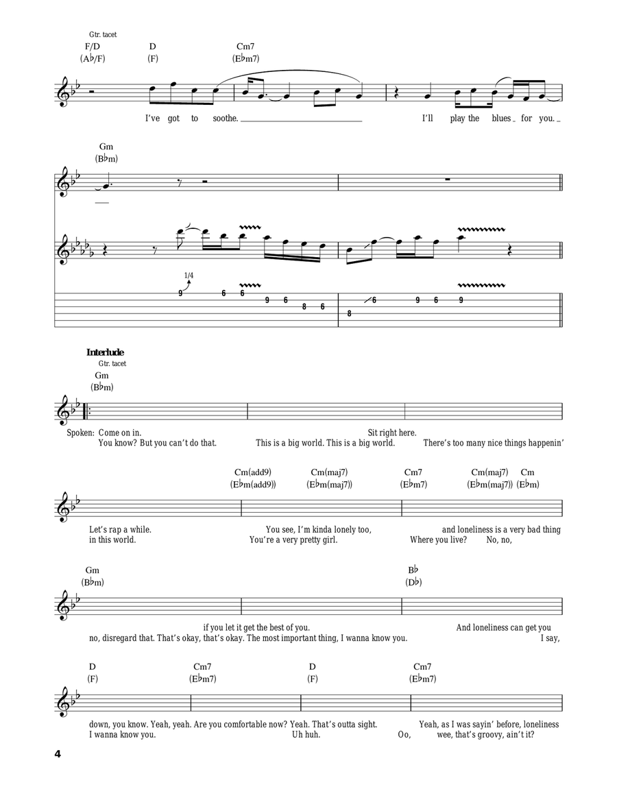 I'll Play The Blues For You Acoustic Guitar scores gallery preview page 4