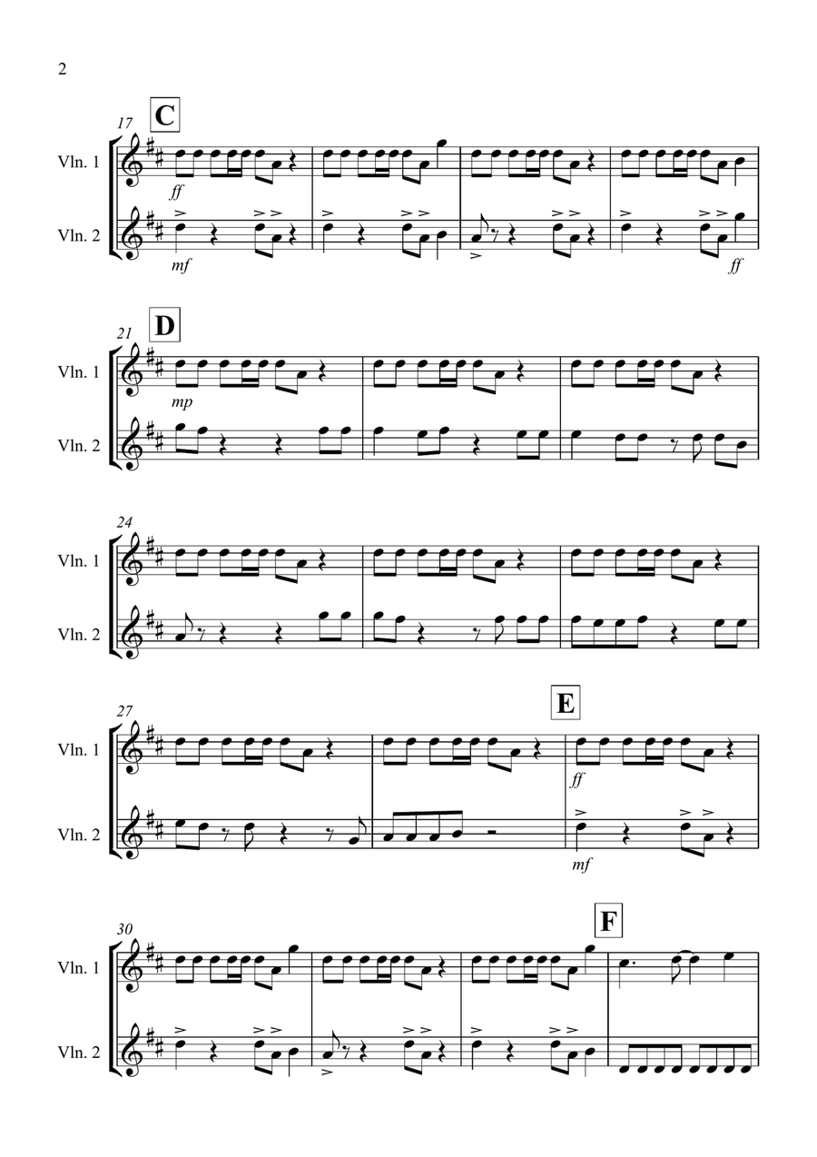 Under Pressure Violin Solo scores gallery preview page 2