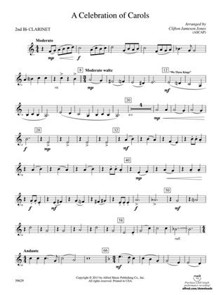 A Celebration of Carols: 2nd B-flat Clarinet