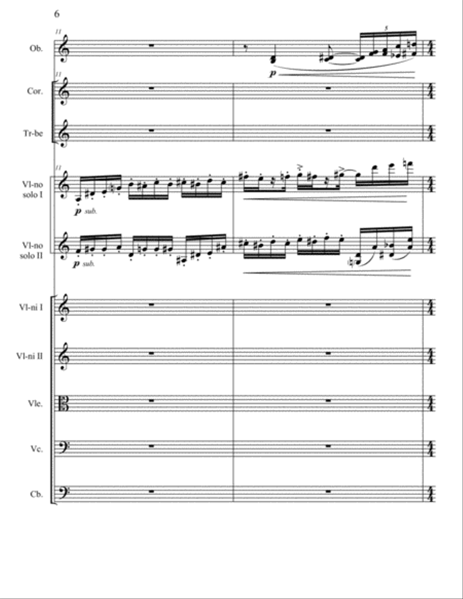 Concertino for two violins and chamber orchestra Chamber Orchestra scores gallery preview page 6