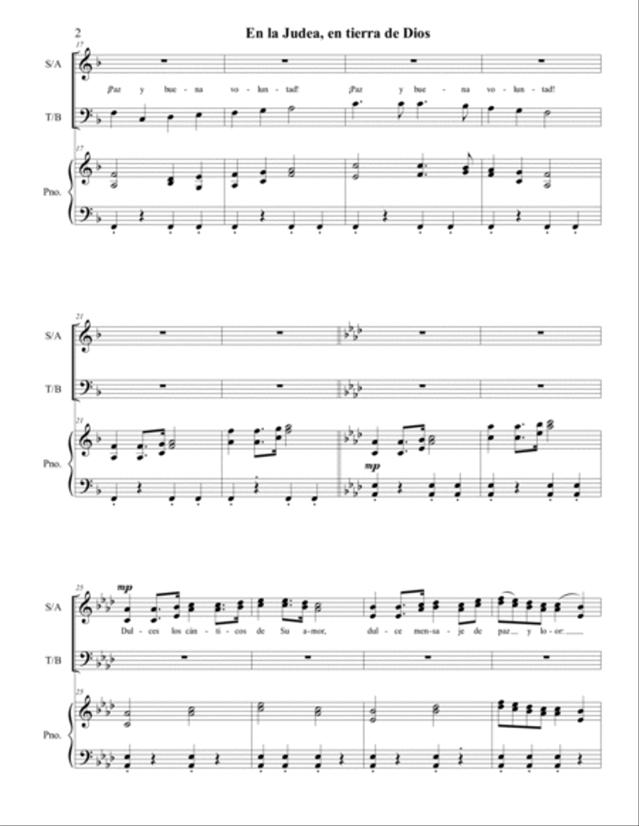 En la Judea, en tierra de Dios 4-Part scores gallery preview page 4