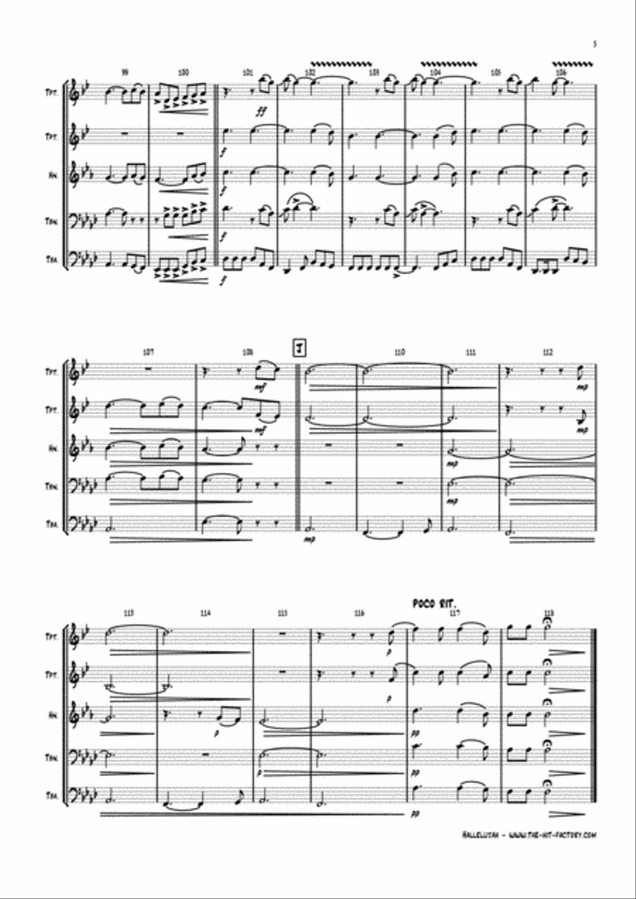 Hallelujah Euphonium scores gallery preview page 5