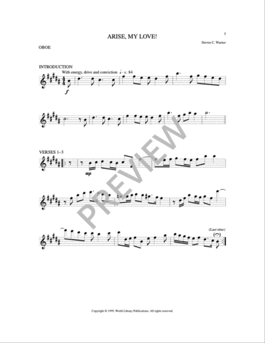 Arise My Love/Song of Solomon 4-Part scores gallery preview page 3