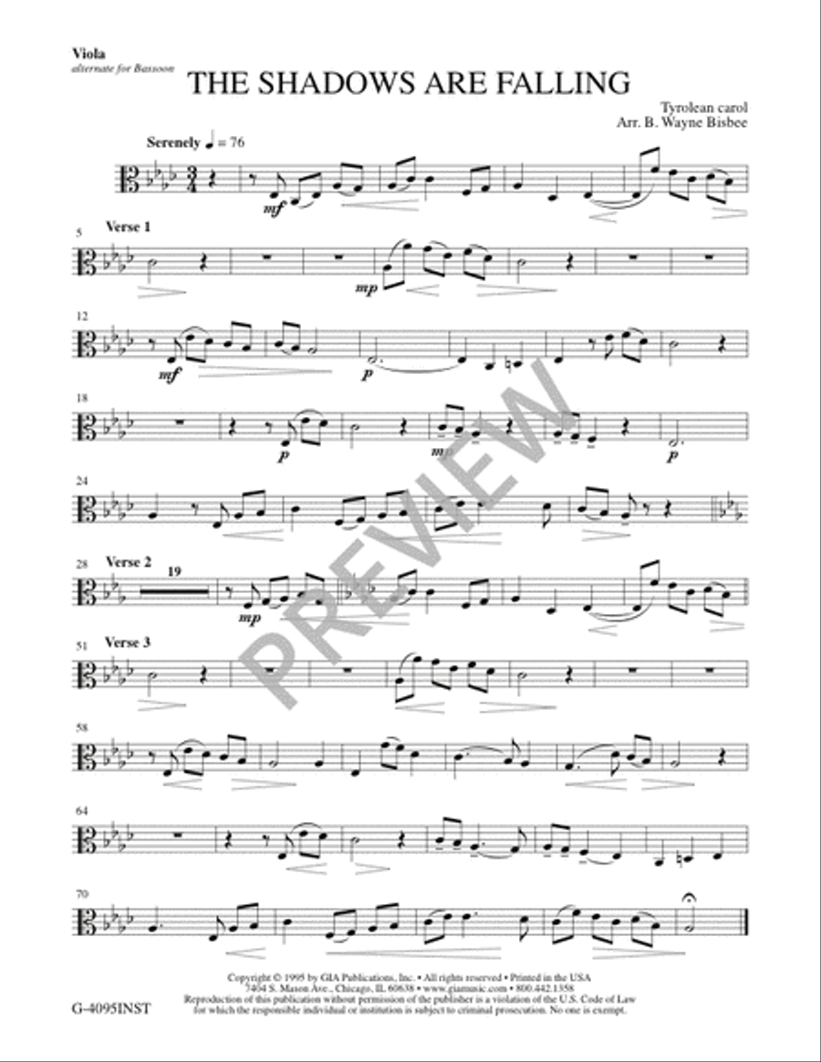 The Shadows Are Falling - Instrument edition Bassoon scores gallery preview page 4