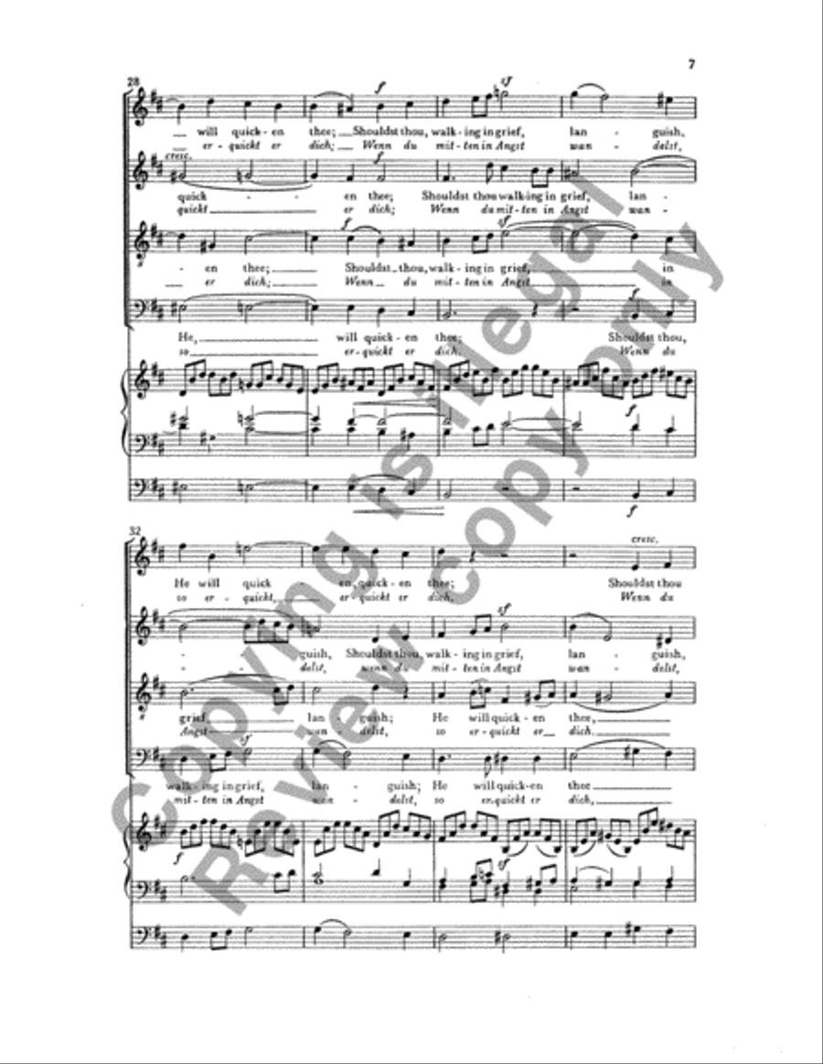 Elijah: He Watching over Israel (Siehe der Hueter Israels) 4-Part scores gallery preview page 6