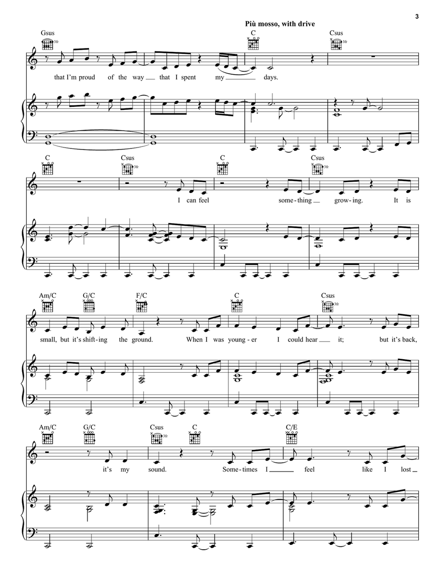 My Days (from The Notebook) Piano, Vocal, Guitar scores gallery preview page 3