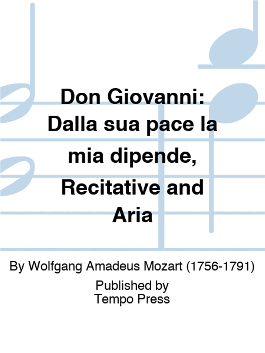 DON GIOVANNI: Dalla sua pace la mia dipende, Recitative and Aria Voice Solo scores gallery preview page 1