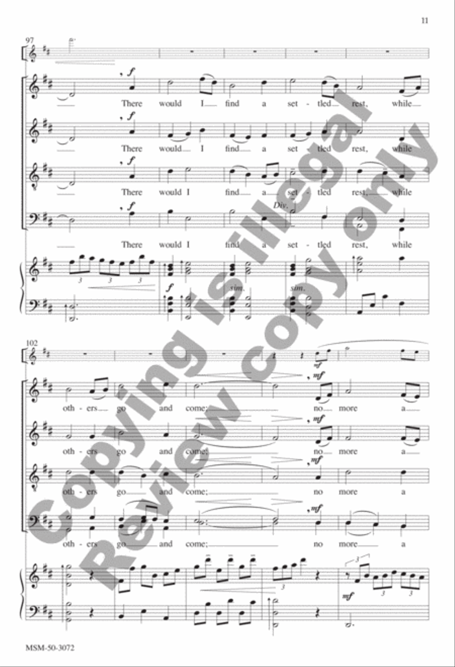 My Shepherd Will Supply My Need 4-Part scores gallery preview page 11