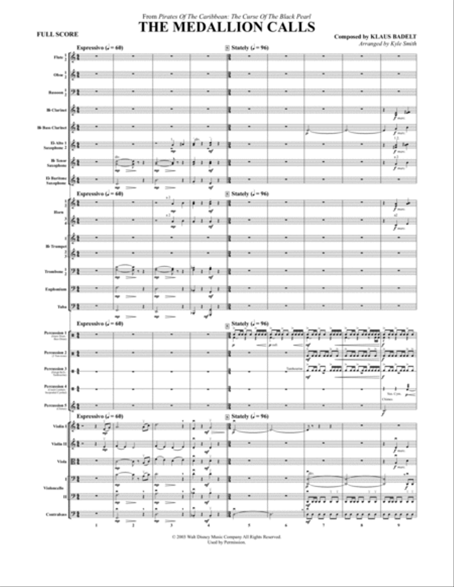 The Medallion Calls Full Orchestra scores gallery preview page 3