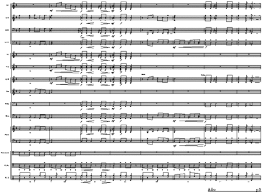 Afro Afro Percussion Ensemble scores gallery preview page 2