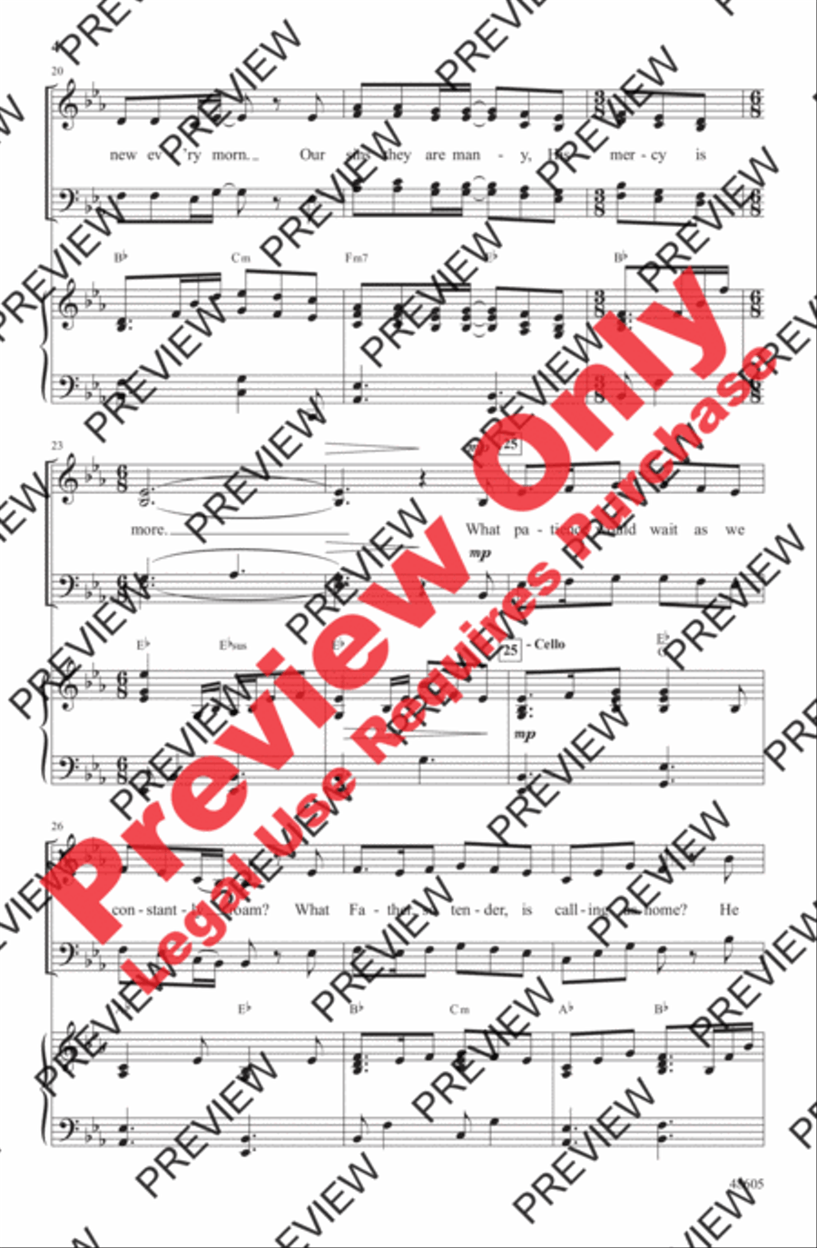 His Mercy Is More 4-Part scores gallery preview page 4