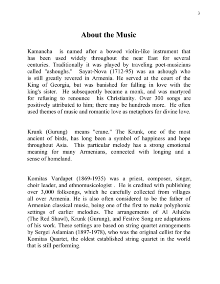 Music of Armenia Flute scores gallery preview page 5