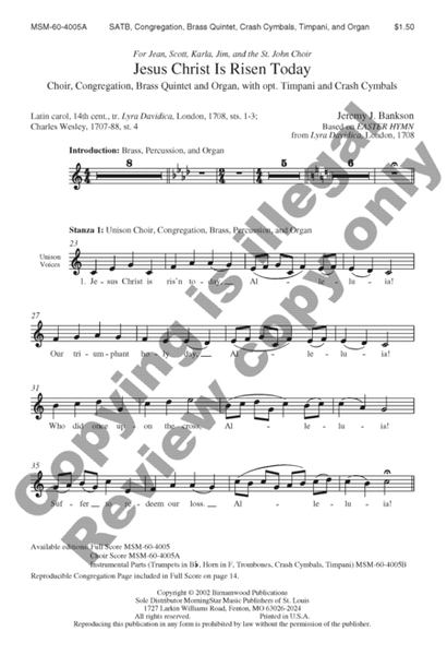 Jesus Christ Is Risen Today (Choral Score) image number null
