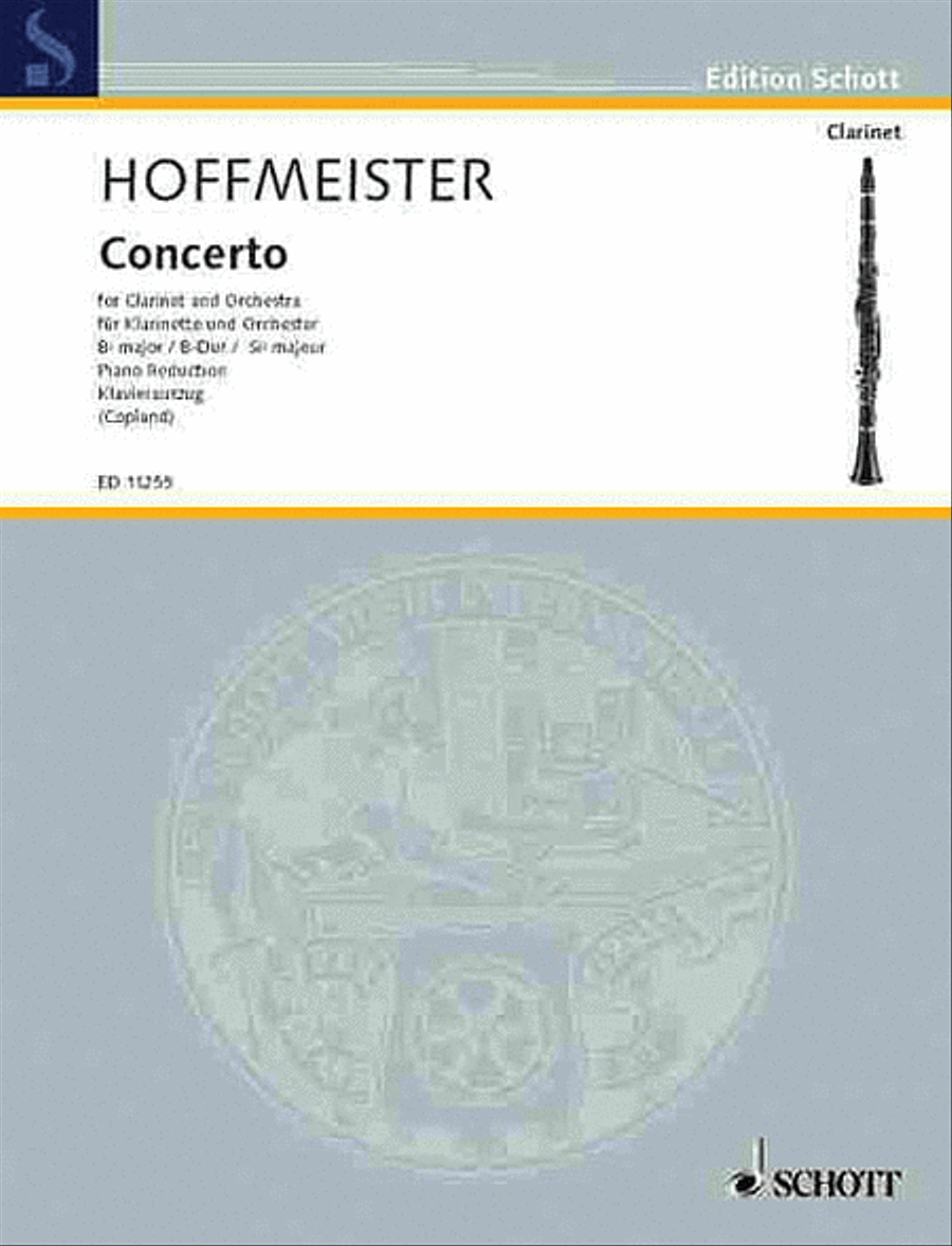 Clarinet Concerto in B-Flat Clarinet Solo scores gallery preview page 1
