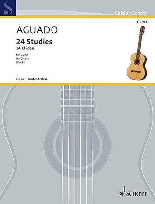 Book cover for 24 Studies for Guitar