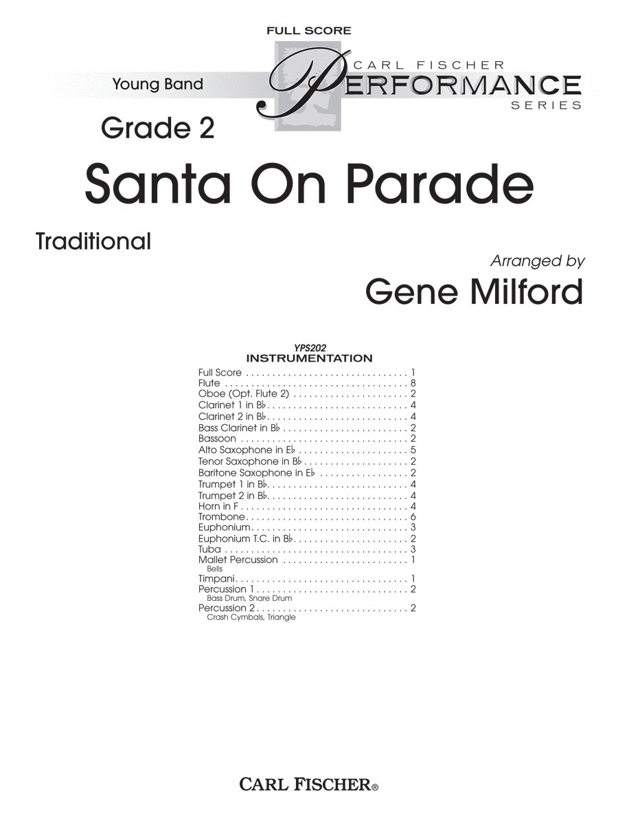 Santa On Parade Concert Band scores gallery preview page 1