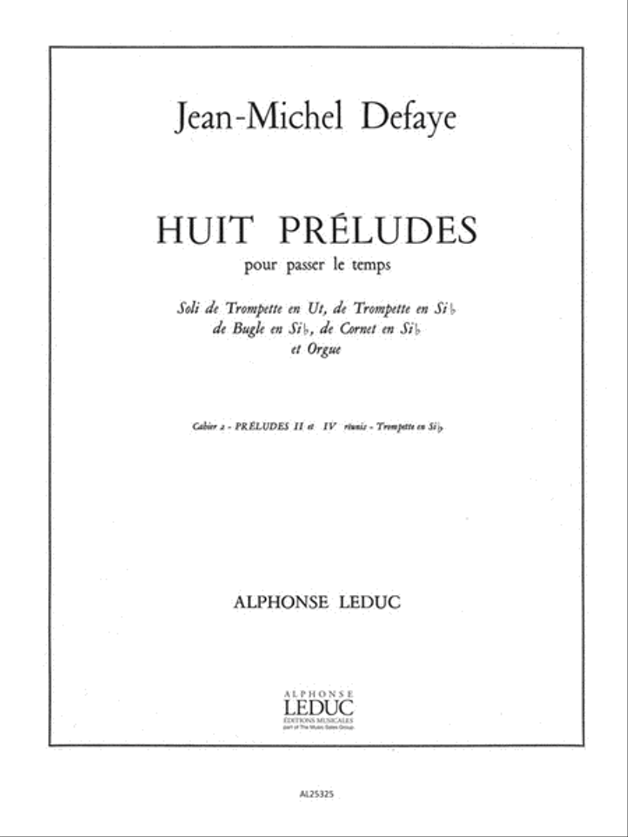 8 Preludes Pour Passer Le Temps Vol.b (trumpet & Organ) Trumpet Solo scores gallery preview page 1