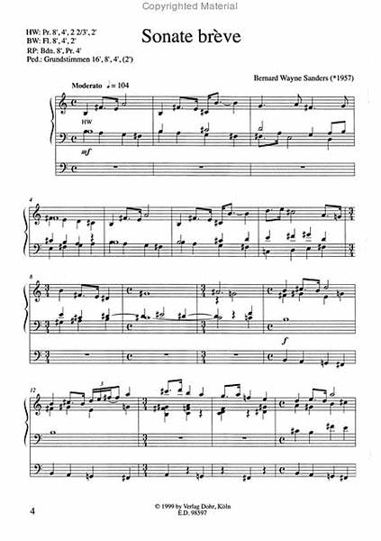 Sonate brève für Orgel (1989)