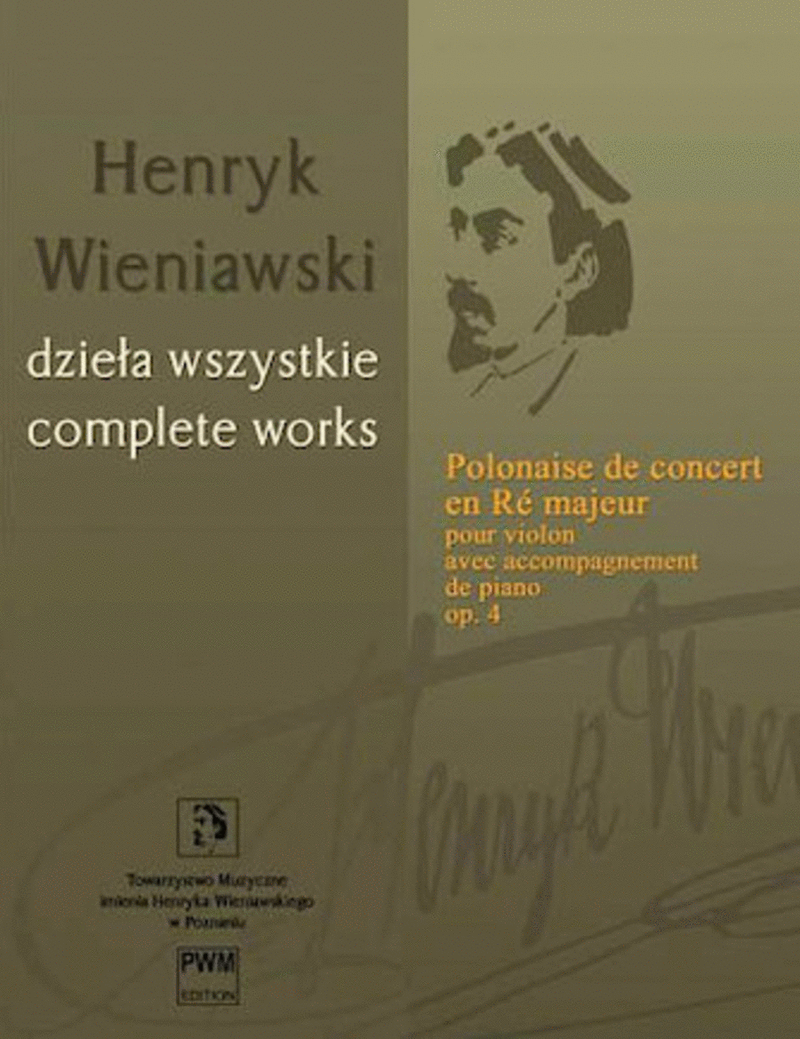 Polonaise de concert en Re majeur Op. 4 Violin Solo scores gallery preview page 1