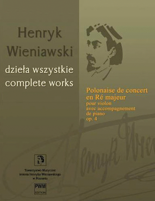 Book cover for Polonaise de concert en Re majeur Op. 4