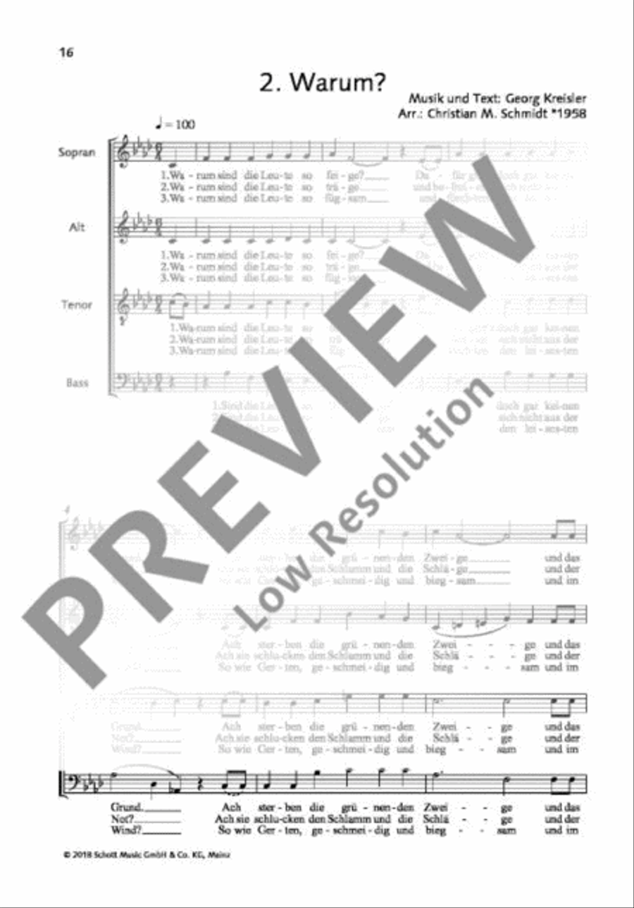 Georg Kreisler 4-Part scores gallery preview page 17