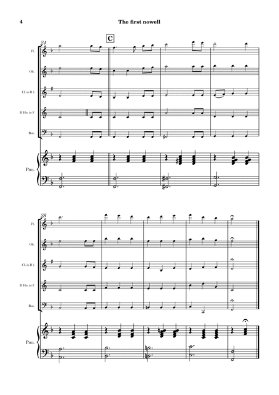 The First nowell Woodwind Quintet scores gallery preview page 4