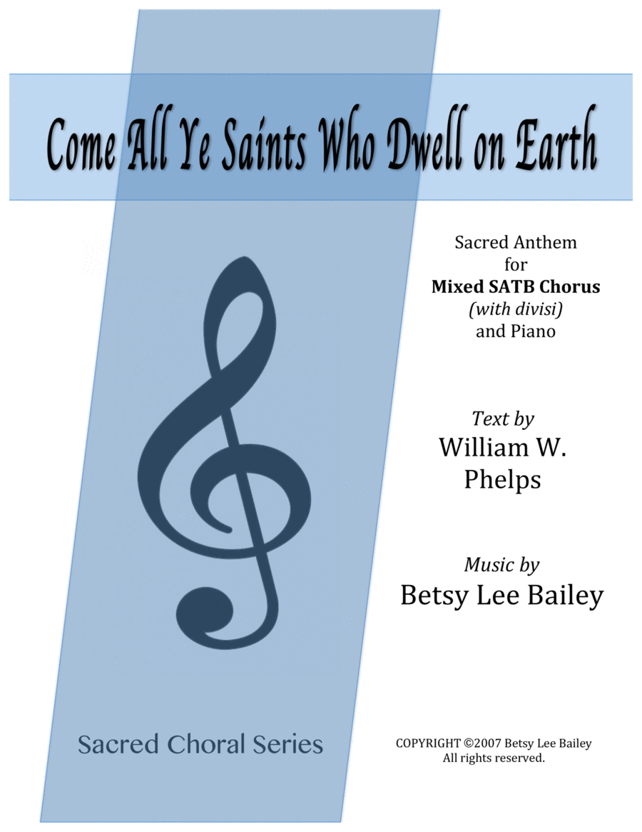 Come All Ye Saints Who Dwell on Earth - SATB Divisi scores gallery preview page 1