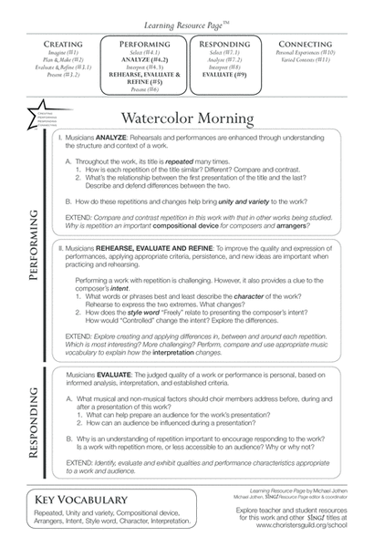 Watercolor Morning (SATB) image number null